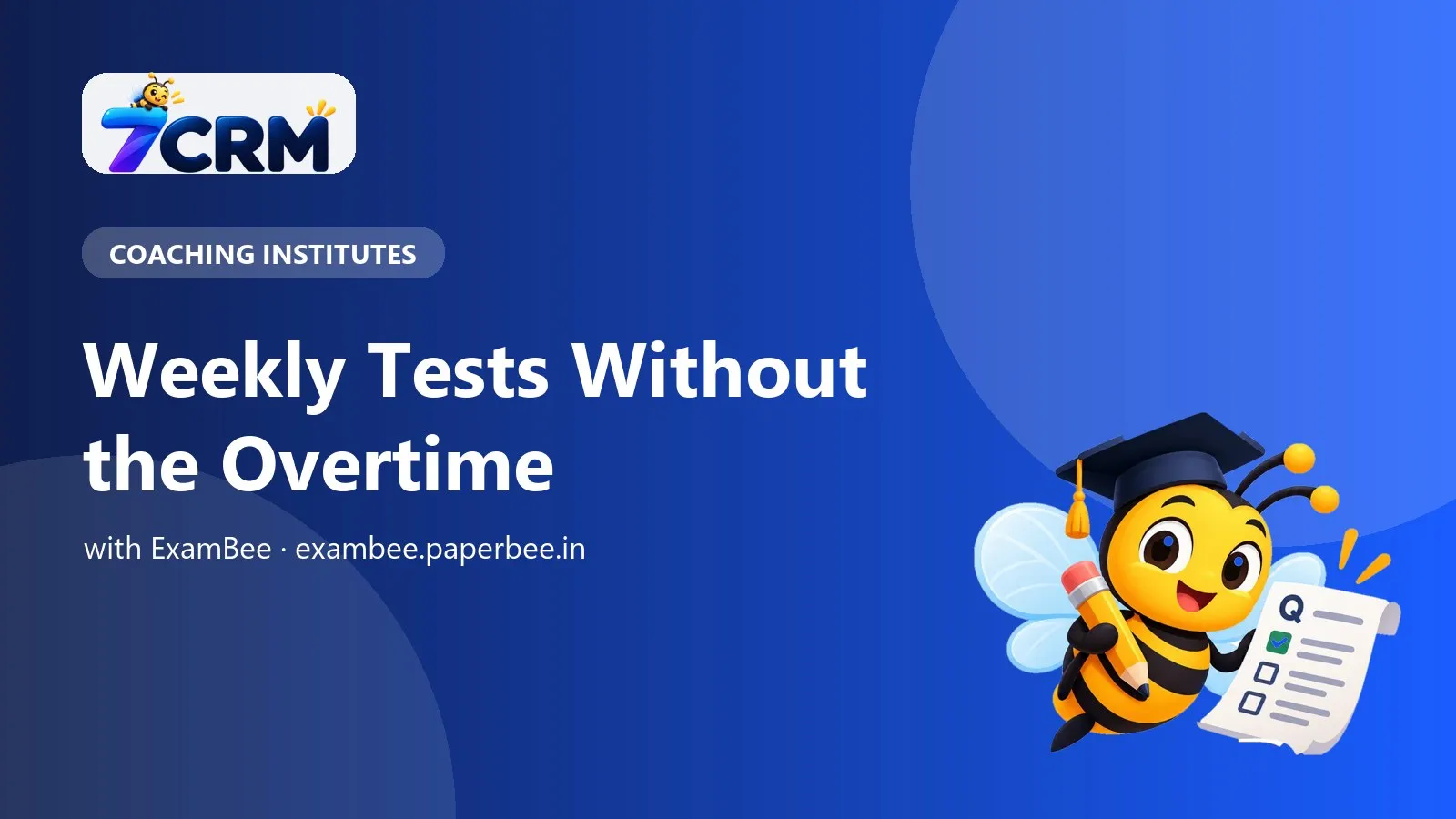 Coaching institute weekly test paper with the institute's logo